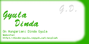gyula dinda business card